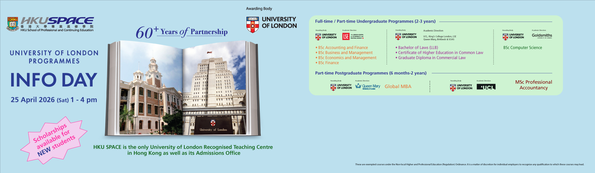London U Info Day 25 Apr 2026 Saturday 1 - 4 pm