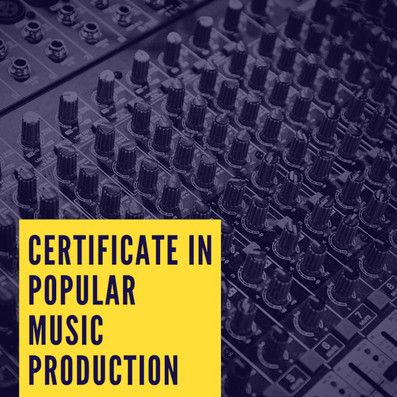 Certificate in Popular Music Production