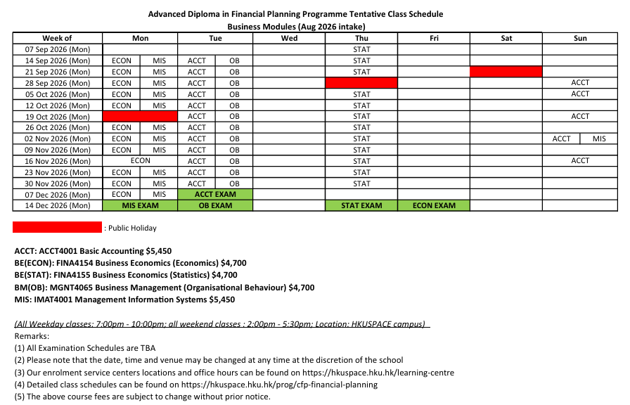 ADA Sep 2026 schedule