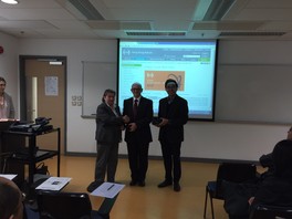 Representatives of Institution of Occupational Safety and Health, UK, visited HKU SPACE (middle: Mr Stuart Allan, the University of Greenwich; right: Dr Franky Wong, HKU SPACE) (2015)