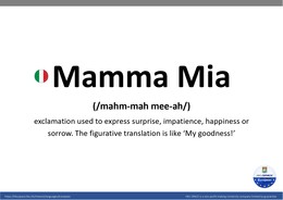 【Easy Italian - Mamma Mia! 】
