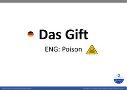 【Easy German - das Gift 】