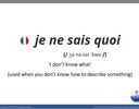 【简易法语 - je ne sais quoi 】