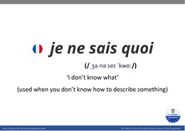 【Easy French - je ne sais quoi 】