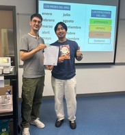 恭喜Collin獲得西班牙語初級證書課程的傑出表現獎 ! ¡Felicitaciones! (2026年6月)