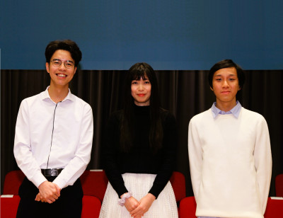 Mr Ip Ting Hin, Ms Chan Pui Kwan and Mr Wu Sui Him Christopher (LSE Global Programmes)